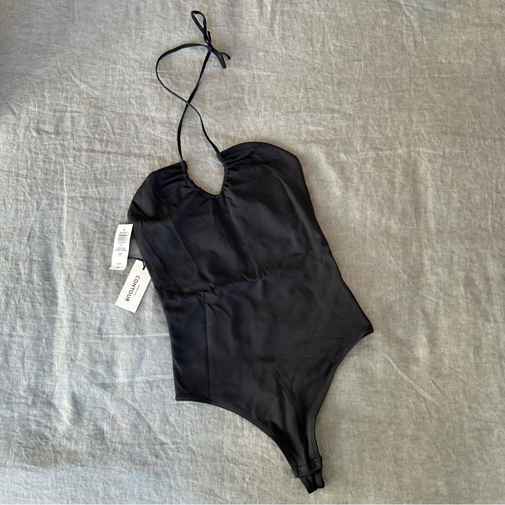 Babaton Contour Criss Cross Bodysuit - XS Black